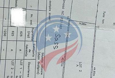 Teren de 1250 mp, în Central