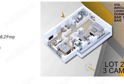 Apartament 3 camere - 122.000 Euro + TVA, ansamblu rezidential - Titan - Comision 0 - 1