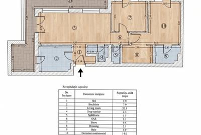 Apartament cu 3 camere, mobilat în Voluntari - 6
