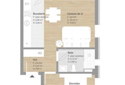 Apartament cu 2 camere semidecomandat în Central