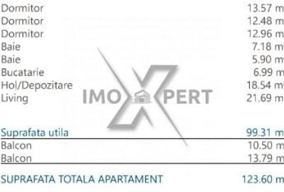 Apartament nou, 4 camere, 2 bai, 2 terase 99mp + terase zona Elite City - 2
