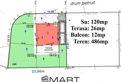 Casă cu 4 camere cu Teren 486 Mp în Șura Mică