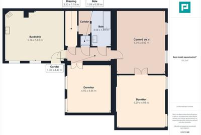 Apartament cu 3 camere semidecomandat în Central - 3
