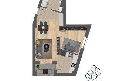 Apartament cu 2 camere decomandat în Circumvalațiunii - 8