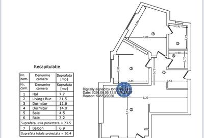 Apartament cu 3 camere în Eminescu