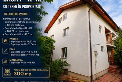 Casă cu 4 camere cu Teren 350 Mp în Central