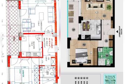 Apartament decomandat în Nord