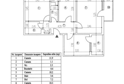 Apartament cu 3 camere decomandat în Hipodrom