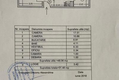 Apartament cu 2 camere decomandat în Eminescu