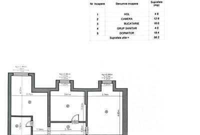 Apartament cu 2 camere decomandat în Gruia - 2
