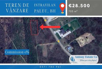 Teren de 703 mp, în Paleu