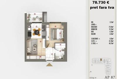 Studio de 46.31 mp, ideal pentru locuință sau investiție - 6