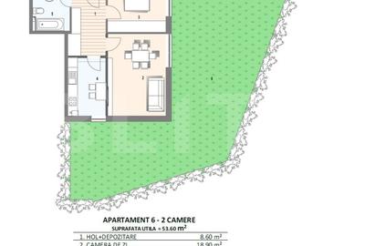 Oferta! Apartament 2 camere 54 mp cu gradina de 115.50mp , Manastur / Zorilor