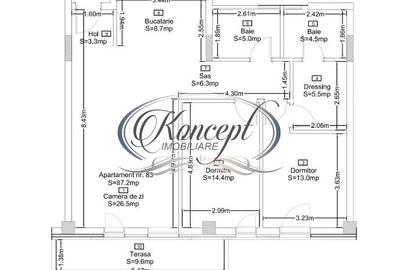 Apartament semifinisat in ansamblul rezidential Azoria - 2
