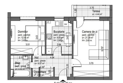 Apartament cu 2 camere în Tractorul - 11
