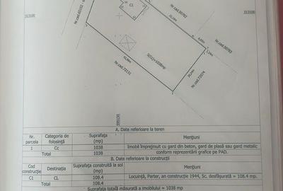 Teren de 1038 mp, în Berceni