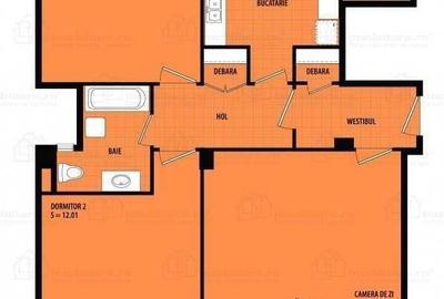 Apartament cu 3 camere decomandat în P-ța Universității - 7