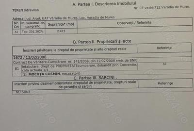 Teren de 2447 mp, în Central