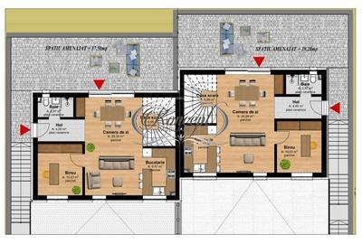 Duplex cu 4 camere cu Canalizare în Tăuți - 3