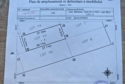 Teren Construcții intravilan de 538 mp, în Balotești - 3