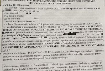 Teren cu AC. panou pub/statie incarcare. Sannicoara