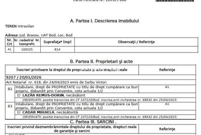 Teren Construcții intravilan de 814 mp, în Bod - 2
