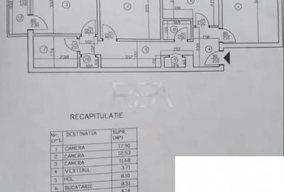 Apartament cu 3 camere decomandat în Dorobanți
