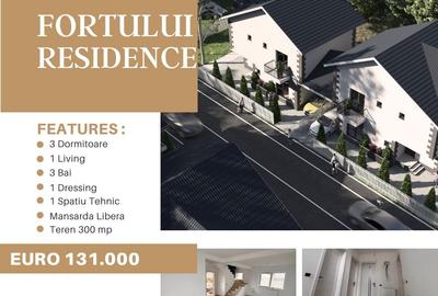 Direct Dezvoltator Fortului Residence 44 Vile P+1+M Teren 300mp TVA inclus 9% - 2