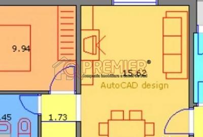 Apartament cu 2 camere semidecomandat în Giurgiului