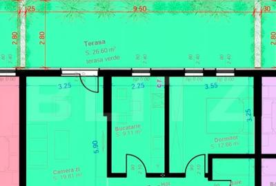 Apartament cu 2 camere decomandat în Aradului
