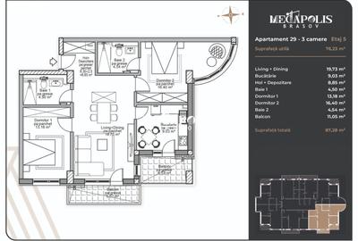 Apartament 3 camere | Coresi | Platǎ Tranșe | Credit - 4