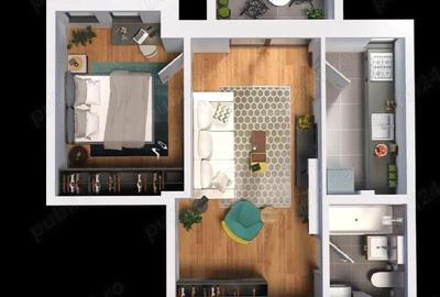 Apartament cu 2 camere nedecomandat în Central - 11