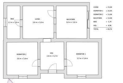 Casă cu 3 camere în Ultracentral - 8