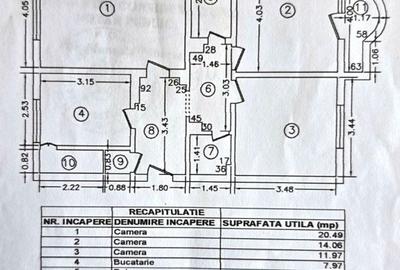 Apartament cu 3 camere decomandat în Tei - 2
