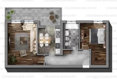 Apartament cu 2 camere decomandat în Noua - 8