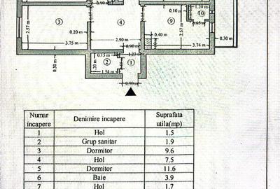 Apartament cu 3 camere în Central
