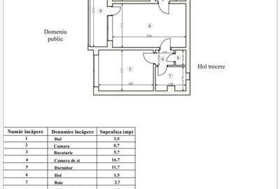 Apartament cu 2 camere semidecomandat în Micro 5 - 11