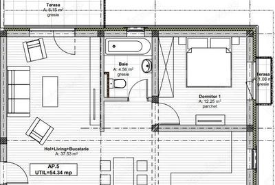 Apartament cu 2 camere decomandat în Giarmata - 1