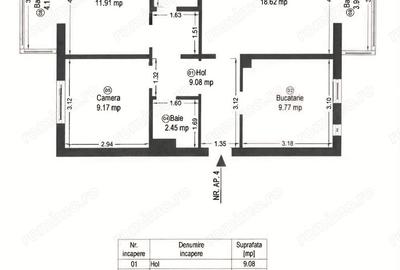 Apartament cu 3 camere decomandat în Aradului