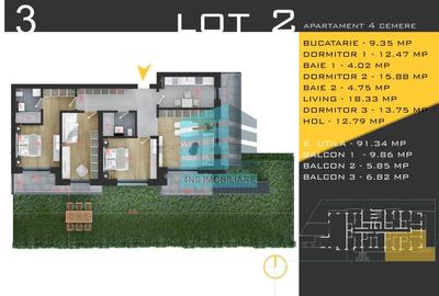 4 Camere cu Gradina 113 mp,Exclusivitate si Confort, Pallady - 10