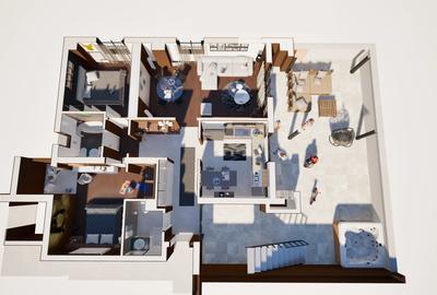 Penthouse de vanzare, cu 3 camere, 91 mp, zona Ansamblul Vest Residence