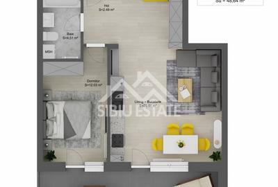 Apartament 2 camere, Doamna Stanca, Selimbar - 2