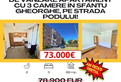 De vânzare apartament cu 3 camere în Sfântu Gheorghe, pe strada Podului! - 10
