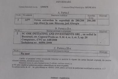 Teren agricol extravilan de 280288 mp, în Băneasa - 1