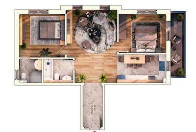 Apartament cu 3 camere semidecomandat în Mărăști - 3