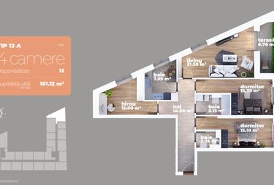 Titan-Pallady- Bloc Nou-apartament 4 camere-pret 112000 euro - 7
