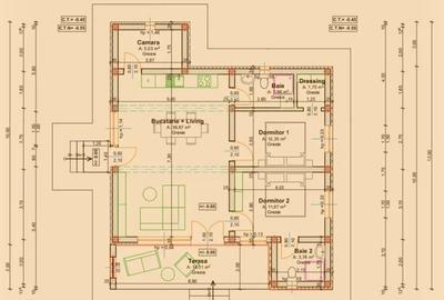 Casă cu 3 camere cu Teren 1000 Mp în Central - 3