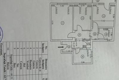 Apartament 3 camere BRANCOVEANU/NITU VASILE  decomandat