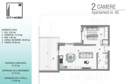 Apartament 2 camere cu terasa mare Confort ?i relaxare - 3
