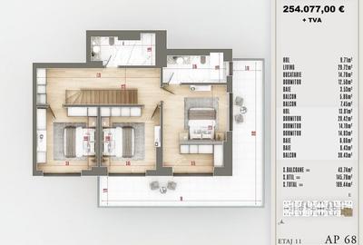 Duplex cu 5 camere, Priveliște deschisă și finisaje de lux - 17